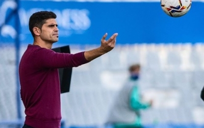 Hidalgo ahir a la banqueta de la Nova Creu Alta | Marc González Alomà - CES